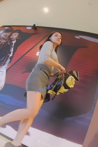 『D·D』-223-灰超短包臀，翘臀匀称腿女郎，黑窄内